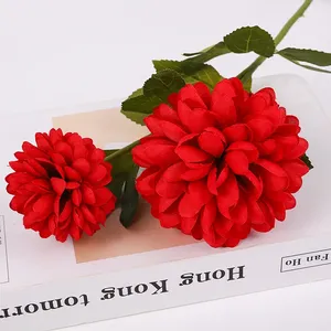 Palla di Crisantemo Artificiale in Seta a 2 Teste, Decorazione per Natale, Laurea, Pasqua, Tavolo da Pranzo e Scrivania - Product Image 6