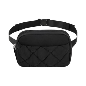 Sac banane matelassé unisexe avec bandoulière réglable, idéal pour les voyages, le shopping et l'entraînement, avec fermeture éclair - Product Image 1