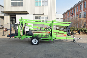Piattaforma aerea telescopica trainabile a braccio articolato tipo Spider, alimentata elettricamente, diesel o benzina, da <span class=keywords><strong>20ft</strong></span>, 30ft, 40ft, 50ft, 60ft - Product Image 4