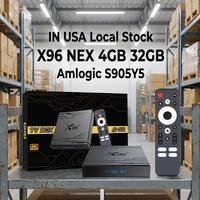 ABD'de Yerel Stoklar |   4GB 32GB X96 NEX Amlogic S905Y5 Dört Çekirdekli Android 14 Çok Satan IPTV Kutusu 4K UHD Güçlü WiFi Desteği 8K