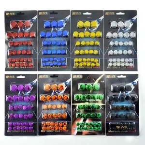 Kit de Vis et Cache-Écrous Décoratifs en Plastique Chromé pour Moteur de Moto Yamaha <span class=keywords><strong>Harley</strong></span> Air Bag - Product Image 1