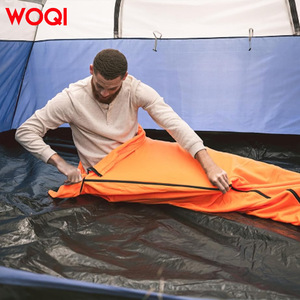 Saco de dormir Woqi 3 estaciones tipo momia, naranja, poliéster transpirable, estilo sobre, para adultos, longitud estándar - Product Image 5