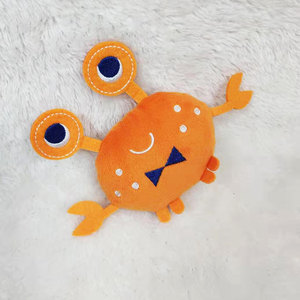 Hot Selling <b>Interactive</b> Squeaky Chew <b>Toy</b> Plush Design Bite-Resistant Dog <b>Toy</b> in Orange Crab Dog's Favourite <b>Pet</b> Chew <b>Toy</b> - Product Image 3