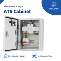 Armoire ATS à double alimentation 10-100A 220V 380V, commutateur de transfert automatique, boîtier de distribution pour commande de pompe incendie