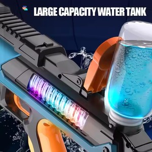 Pistolet à eau électrique en plastique grande capacité avec lumières colorées, absorption automatique de l'eau, jeux de plein air, jouets pour enfants - Product Image 6