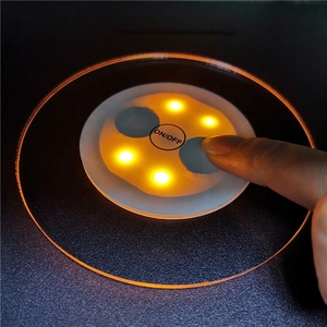 โปรโมชั่น10cm สติกเกอร์รถไฟเหาะ LED แบบกำหนดเองขายดี RGB เรืองแสงช่วงดึกการควบคุมเสียงรีโมทปีใหม่100ชิ้น - Product Image 3