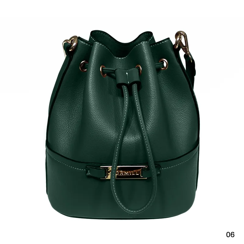 Wholesale Fashion Ladies Leather Drawstring Bucket Handbag Set Bags Women Custom Bags With Logo