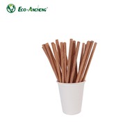 Pajitas de Madera 100% Naturales Biodegradables, Pajitas Desechables Compostables, Artículos Ecológicos para Fiestas