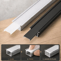 Profilé LED en aluminium pour éclairage linéaire avec diffuseur, double courbure, pour plafond, mur, escalier et niche d'ombre d'angle