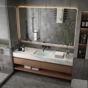 <span class=keywords><strong>Mobile</strong></span> <span class=keywords><strong>Bagno</strong></span> Sospeso Moderno di Lusso <span class=keywords><strong>con</strong></span> Doppio Lavabo e Top Integrato - Product Image 2
