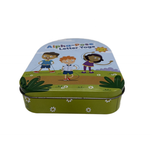 Una caja de lata rectangular con una parte superior redonda, que se puede utilizar <span class=keywords><strong>para</strong></span> <span class=keywords><strong>almacenar</strong></span> bloques de construcción de juguetes, rompecabezas y tarjetas, etc. - Product Image 2