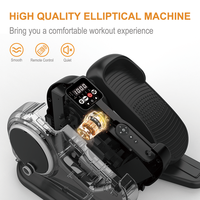 HSM Compact Home Office Workout Elliptique Cross Trainer Affichage de la pédale antidérapante Résistance magnétique pour bureau d'exercice assis
