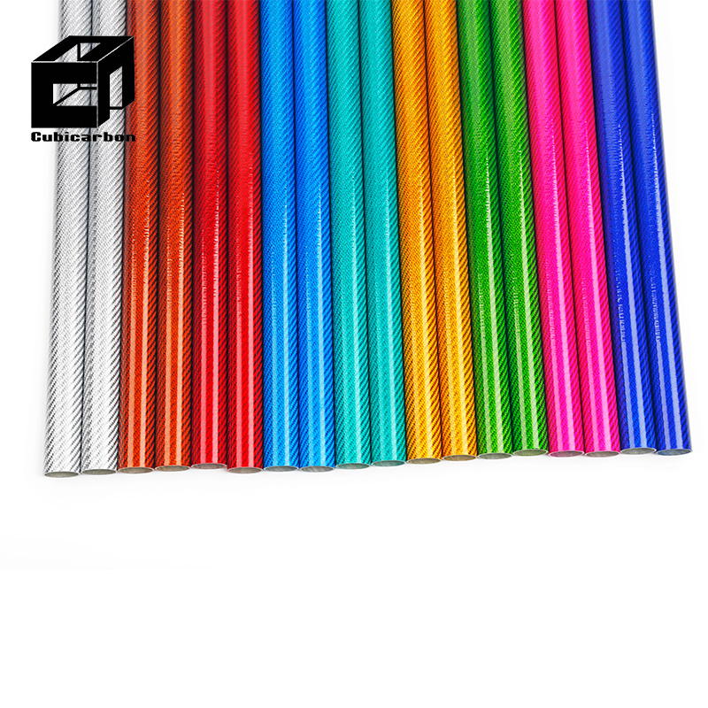 Customized Carbon Tube Colored Carbon Tube Roll-wrapped High-Quality 100% Real Carbon Fiber Pipe