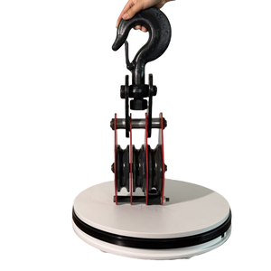 Chất lượng cao ba bánh xe nâng vòng ròng rọc khối Ba ròng rọc snatch và giải quyết Rope khối Palăng cáp treo phụ kiện hệ thống dây điện - Product Image 1