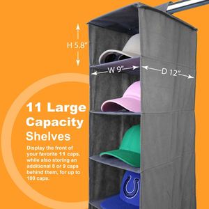 Convenient Foldable Closet Organizer Storage <b>Bag</b> for <b>Hat</b> & Baseball Caps Custom Thickness for Living Room & Bathroom Use - Product Image 4