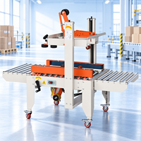 Machine automatique de scellage de cartons avec convoyeur pour l'emballage de boîtes en entrepôt