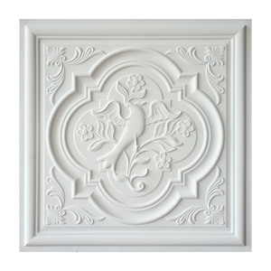 Pl39 màu trắng mờ treo gạch Trần PVC kiểu dáng đẹp và đương đại nghệ thuật Thiết kế không thấm nước - Product Image 1