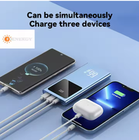 Affichage numérique Ultra Slim 66W 20000 mah Power Banks Chargeur mobile portable Power Bank Haute capacité Powerbank 20000 Mah