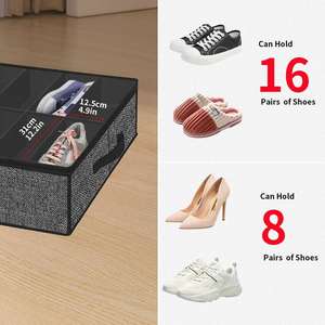 Organizador de Zapatos Debajo de la Cama Personalizado OEM/ODM, Contenedor de Almacenamiento de Zapatos Debajo de la Cama con Cubierta Transparente - Product Image 4