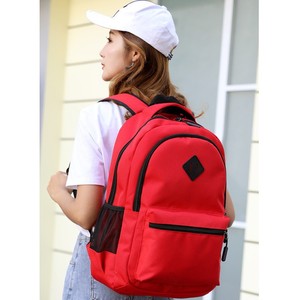 Laptop <b>Backpack</b> <b>Large</b> Capacity Water Resistant Unisex Black Dark Blue Burgundy Solid Color Interior Zipper Pocket Everyday Use - Product Image 4