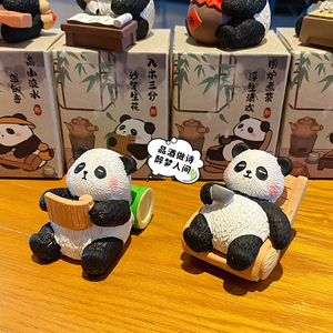 Figura de Panda de resina, artesanía con forma de animal, decoración de escritorio, regalo para el hogar, oficina, decoración artística - Product Image 3
