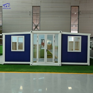 Maison conteneur préfabriquée en acier portable, extensible, 20 pieds, 40 pieds, villa capsule mobile, maison modulaire préfabriquée à vendre - Product Image 1