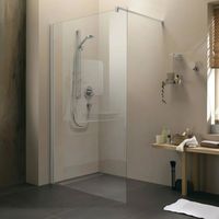 Panneau de douche de salle de bains cloison de douche en verre trempé sans cadre en aluminium écran de douche en verre
