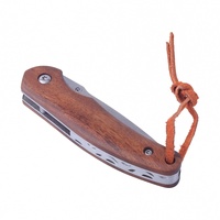 Vente chaude Mini Couteau Pliant De Poche Manche En Bois En Acier Inoxydable Portable Randonnée Pêche Camping En Plein Air Couteau OEM