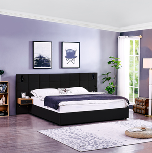 Modern Tufted Upholstered Storage <b>Bed</b> with Wooden <b>Frame</b> Fabric Bedroom Furniture Set for Girls-Full <b>Queen</b> <b>Size</b> Includes Drawers - Product Image 2