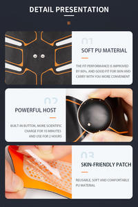 Control remoto inalámbrico portátil Muscle Abs Abdominal Trainer Accesorios de masaje deportivo Carga inalámbrica Body Sport Massager - Product Image 4