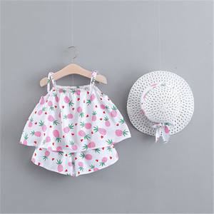 Summer Baby <b>Gift</b> Set Bangkok Fashion T-Shirts Wholesale and Wide Leg Girl Palazzo Pants Online Malaysia - Product Image 6