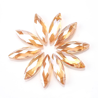 Zhubi 10X30MM Marquise Perles De Verre pour DIY Charmes Pointu Forme De Feuille Lustre En Cristal Éclairage Perles En Vrac Pour La Fabrication De Bijoux