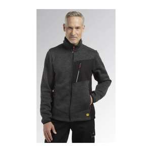 DIADORA UTILITY-702,177265-75135/L Chaqueta Sweat gris asfalto con Jersey exterior e interior cepillado SUDADERAS DE TRABAJO - Product Image 2