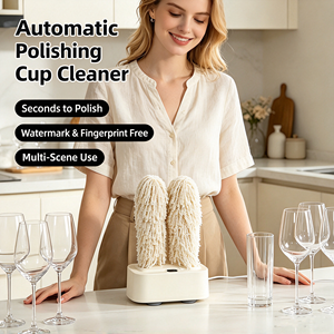Automatic <b>Electric</b> Glass <b>Cleaning</b> Machine Small Cup Cleaner Wine Glass Washing and Polishing Machine - Product Image 1