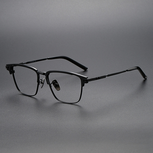 S-02T + Titanium kính khung người đàn ông vuông Titanium kính quang học khung kính mắt phụ nữ New Titan Retro Kính - Product Image 2