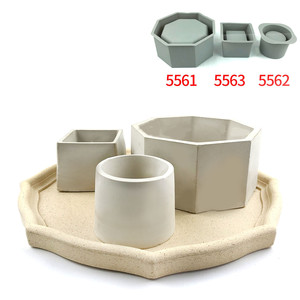 Juego de moldes de silicona para macetas de flores de 16.3cm, 9.2cm y 10cm para cemento, yeso y manualidades - Product Image 5