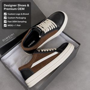 Chaussures de luxe pour hommes et femmes, en daim marron et cuir noir de haute qualité, style rétro, plateforme épaisse, baskets, nouveauté - Product Image 1