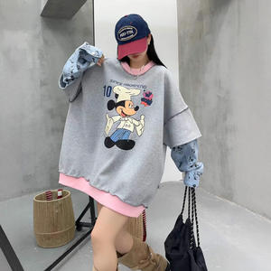 <span class=keywords><strong>Felpa</strong></span> autunno finta manica lunga Cartoon stampa <span class=keywords><strong>Mickey</strong></span> Anti-Pilling da donna 2025 nuovo 0489 Top Plus Size ampio - Product Image 3