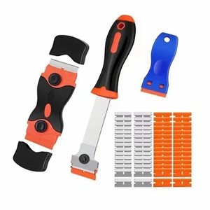 Herramienta multifuncional para limpieza de juntas, descontaminación de pisos, limpieza de azulejos de cerámica, vidrio y película para autos, con cuchilla pequeña y pegamento. - Product Image 4