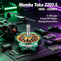 Moteur Brushless Mamba Toka 2203.5 1650KV 2200KV 2650KV 3300KV 4200KV Couleur Verte 4-6S Lipo 12N14P pour Drone de Course FPV 5 Pouces