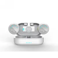Mini micrófono de botón magnético para fotografía móvil, micrófono inalámbrico recargable compatible con teléfonos inteligentes