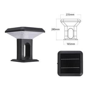 โคมไฟเสาอลูมิเนียมกันน้ำ IP65 10W ใช้พลังงานแสงอาทิตย์ แสงสีขาวอบอุ่น สำหรับตกแต่งสวนกลางแจ้ง ระเบียง ลานบ้าน และภูมิทัศน์ - Product Image 4