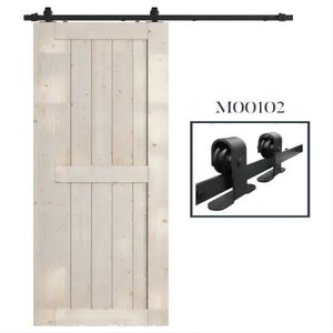 WEKIS Modern Sliding Barn Door Hardware Durable <b>Flat</b> Carbon Steel Brass Track System Soundproof Remote Control Easy <b>Screw</b> - Product Image 1