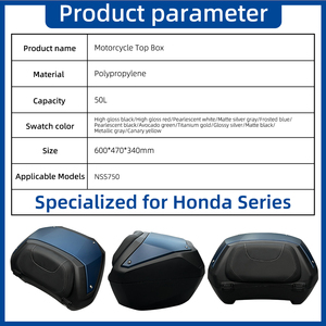 Top case de moto NSS750, étanche, installation rapide, bagage adaptable, capacité 50L pour Honda Forza750 sans supports de bagages arrière - Product Image 4