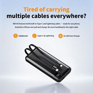 พาวเวอร์แบงค์ 22.5W 10000mAh พร้อมสายชาร์จในตัวคู่ รองรับการชาร์จเร็วทุกโปรโตคอล ใช้งานได้กับอุปกรณ์ทุกประเภท - Product Image 5