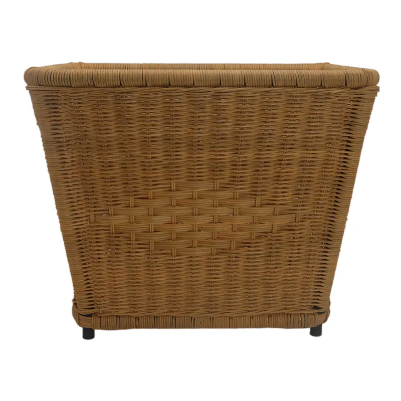 Handmade Multifunctional Natural Rattan Wicker Laundry Basket Woven Storage for Living Room Toys and Other Items