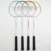 Raquette de badminton en acier à bas prix d'usine 2025 OEM/ODM avec raquettes de badminton à manche en bois personnalisées