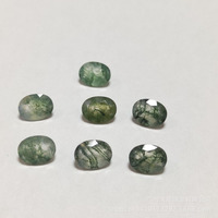 Bijoux Feihuang : Pierres lâches facettées en agate mousse naturelle polie, en forme d'œuf, pour montures et accessoires de bagues – Vente en gros