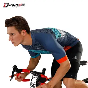 Darevie OEM फैक्टरी कस्टम उच्च गुणवत्ता लघु आस्तीन दौड़ क्लब सायक्लिंग जर्सी चिंतनशील साइकिल कपड़े