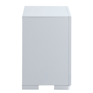 Comodino Milan G08590 N Bianco, Tavolino Moderno con Spazio di Archiviazione, Arredamento Camera da Letto - Product Image 3